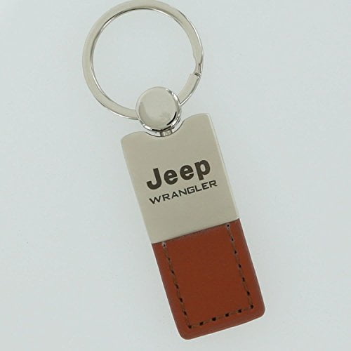 Jeep Wrangler Brown Leather Key Ring