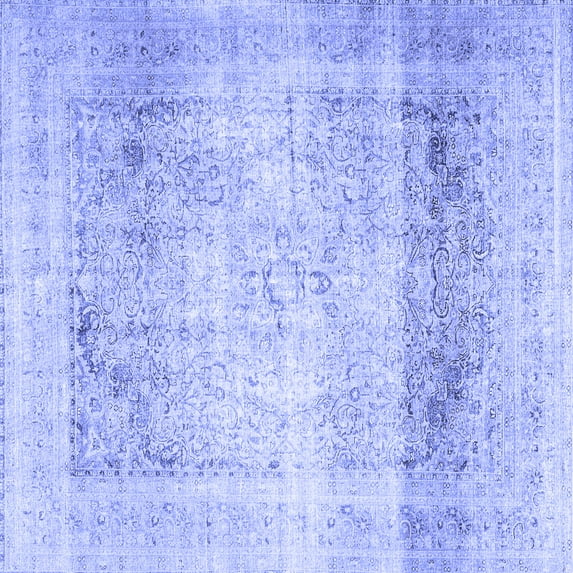 Ahgly Company Indoor Square Persian Blue Traditional Area Rugs, 3' Square
