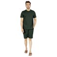 thumbnail image 1 of Inkmeso Solid Cotton 2 Pc Nightwear Set Summer Shorts and Tshirt Set For Men Sleepwear Classic Pajama Set, 1 of 8
