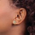 thumbnail image 3 of Auriga Fine Jewelry 14K Yellow Gold Lab Grown Diamond VS/GH Circle Stud Earrings for Women (L- 0.4 inch, W- 0.4 inch), 3 of 5