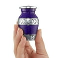 thumbnail image 2 of Reminded  Small Cremation Keepsake Urns for Human Ashes, Set of 4 Purple and Silver Miniature Urns with Velvet Case and Bags, 2 of 5