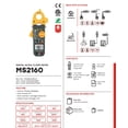 thumbnail image 2 of MASTECH MS2160 AC/DC Current Pliers Voltage Circuit Tester Pincers Multimeter AutoRange Digital Current Clamp Meter(MS2160), 2 of 7