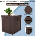 SUNCROWN 51 Gallon Square Deck Storage Box Resin Outdoor Storage