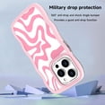 thumbnail image 2 of for iPhone 14 Pro Max Case for Women Girls, Cute Curly Wave Frame Shape Design, Solid Color Lines Water Pattern for Women, Shock-Absorbing and Fall-Resistant for iPhone 14 Pro Max 6.7"-Pink, 2 of 13