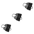 thumbnail image 1 of kurtrusly Fashionable And Functional Straw Beach Bag For Any Occasion Space-saving Blended Straw Handbag black 3Set, 1 of 6