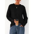 thumbnail image 2 of Suéter PRETTYGARDEN Otoño 2025 Casual Cómodo Cuello Redondo Negro XL, 2 of 8