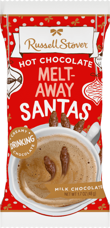 Russell Stover Hot Chocolate Melt-Away Santas Creamy Drinking Chocolate, 1.7 oz.