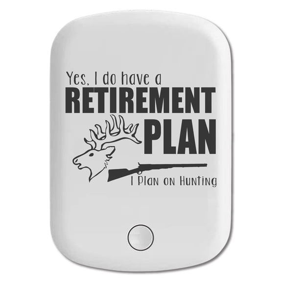 DistinctInk Magnetic Battery Pack, 5000 mAh Wireless Portable Charger with USB-C Cable, Compatible with MagSafe iPhone 14 / 13 / 12 Series - Yes I Do Have a Retirement Plan - Hunting