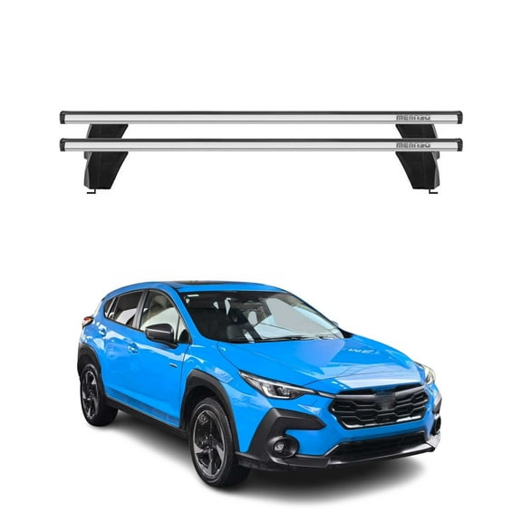 OMAC Fix Point Roof Racks Cross Bars for Subaru Crosstrek 2018-2023 Gray 2 Pcs Anti-Theft for Travel Kayak Canoe Surf Ski Snowboard Camping