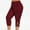 Wine, variant on Lace Leggings for Women Plus Size High Waisted Capri Cropped Leggings Stretch Lace Trim Soft Tights Yoga Pants