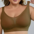 thumbnail image 2 of Womens V Mesh Wireless Support Bras, Comfortable No Underwire Lingeries, Seamless Push up Everyday Bras, 2 of 5