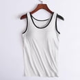 thumbnail image 5 of AirLoni Women's Camisole Loose Fit Square Neck Stretchy Breathable Casual Sleeveless Top Tee Tank Tops For Daily Wear Solid Color White,XXXXL, 5 of 6