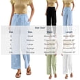 thumbnail image 3 of Admvng Women's Pants Floral Embroidered Drawstring Casual Trousers with Pockets, 3 of 7