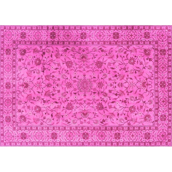 Ahgly Company Indoor Rectangle Persian Pink Traditional Area Rugs, 8' x 10'