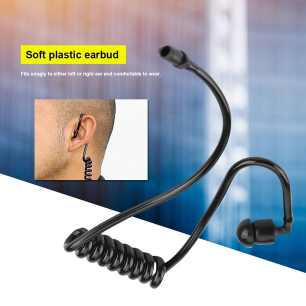 Auricular Walkie Talkie, Auriculares de Radio de Tubo Acústico en Espiral Transparente, Reemplazo para Auricular de Radio Bidireccional Negro, Tubo de Oído en Espiral de Repuesto (5PCS) Unbranded XD05513