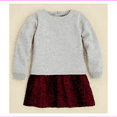 thumbnail image 2 of Vince Toddler Girls French Terry and Print Dress Grey and Burgundy, Size 2, 2 of 2