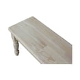 thumbnail image 3 of International Concepts Shaker Farmhouse Style Bench, Unfinished, 3 of 5