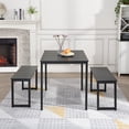 thumbnail image 2 of Euroco 3 - Piece Dining Set, Kitchen Table with 2 Benches, 2 of 10