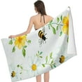 thumbnail image 3 of BANET Beach Towel Bath Sheet Towels for Women Girls Kids Men Quick Dry Towel (Flower and Bee) 30x60in, 3 of 8