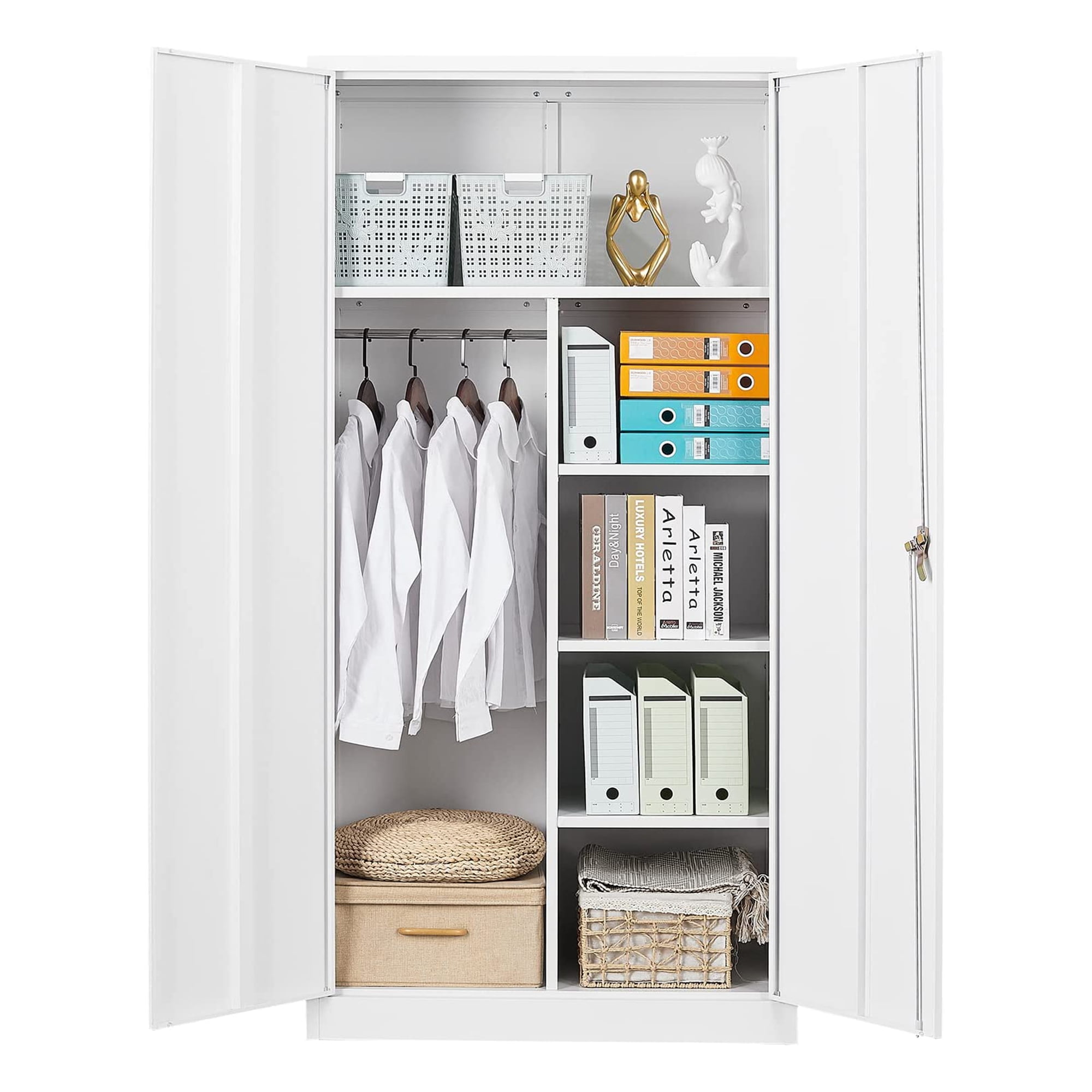 STANI Metal Storage with Locking Doors, 72" Tall Storage