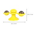 thumbnail image 3 of 1 juguete giratorio para gatos con forma de bola, juguete para rascar y picar, con ventosa y flash, material educativo para gatos, color amarillo, 3 of 6