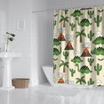 thumbnail image 2 of Beige Cartoon Dinosaurs Volcanoes Cacti Pattern Shower Curtain 84"x72" ,Bathroom Decorative Shower Curtains Set with 12 Hooks,Modern Waterproof Washable Shower Curtain, 2 of 6