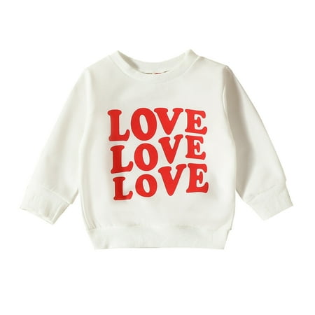 

ZHAGHMIN Toddler Shirts Girls 4T Toddler Girls Valentine S Day Long Sleeve Letter Hearts Printed T Shirt Pullover Tops Take Off My Girl Girls Size 10-12 Clothes Trendy Undershirts Toddler Girls T Sh