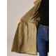 thumbnail image 5 of Abrigo de terciopelo A-Line para mujer INSPIRE CHIC, de doble botonadura, con cuello alto, abrigo de invierno de longitud media, talla S, color caqui, 5 of 6