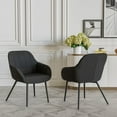 thumbnail image 2 of Hawsaiy Ergonomic Dining Chairs Set of 6 with Metal Legs for Kitchen,Dining Room,or Living Room,Black, 2 of 8