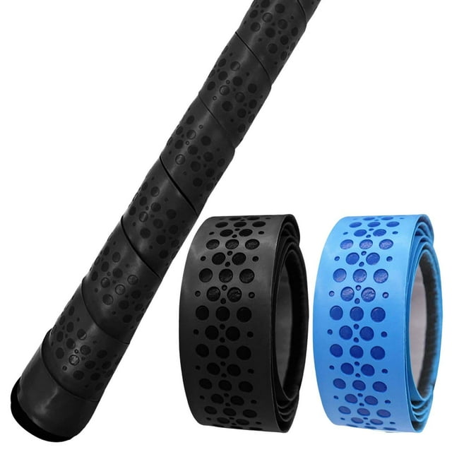 2x Golf Grip Wrapping Tapes Absorción de humedad profesional Innovador Tacky PU Negro Cola Cintas de envoltura de agarre de golf