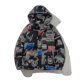 thumbnail image 2 of Chaqueta de algodón con capucha con diseño de graffiti Chaqueta de algodón Chaqueta de algodón cálida con capucha Top, 2 of 5