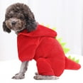thumbnail image 5 of SPRING PARK Pet Dog Dinosaur Clothes Hoodie Coat Winter Fleece Puppy Costumes Outfit, 5 of 6