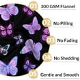 thumbnail image 4 of Butterfly Blanket Gift - 60x80 Inches Cute Blankets for Women & Adult - Black Soft Fuzzy Throw for Bed, Couch & Living Room, 4 of 6
