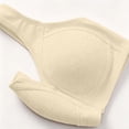 thumbnail image 4 of BaoFuBaoMei Front Snap Bras for Women Plus Size Lift Wireless Bra Side Support Push up Brassiere Jacquard Everyday Bralette, 4 of 8