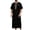 Black, variant on Fewfanhot Men's Embroidered Short Sleeve Muslim Thobe, Black Traditional Islamic Jubba Kaftan Robe with Pockets, S-2XL