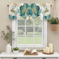 thumbnail image 3 of Watercolors Green Flowers Window Valance Curtain Abstract Floral Rod Pocket Short Curtain for Living Room, Bedroom & Kitchen Window Decor 54x18in, 3 of 8
