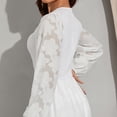 thumbnail image 4 of TRKIYQC Vestido Largo para Mujer Diseño Plisado Manga Larga Encaje Floral Cuello Redondo/Cuello en V Vestido Elegante de Playa TRKIYQC moda, 4 of 7
