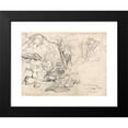 thumbnail image 2 of James Ward 18x14 Black Modern Framed Museum Art Print Titled - Study of a Mountain with Trees, 2 of 5