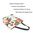 thumbnail image 3 of FORMRS Womens Canvas Tote Bag with Zipper Inner Pocket Shoulder Handbag, Strawberry Pattern, 3 of 7