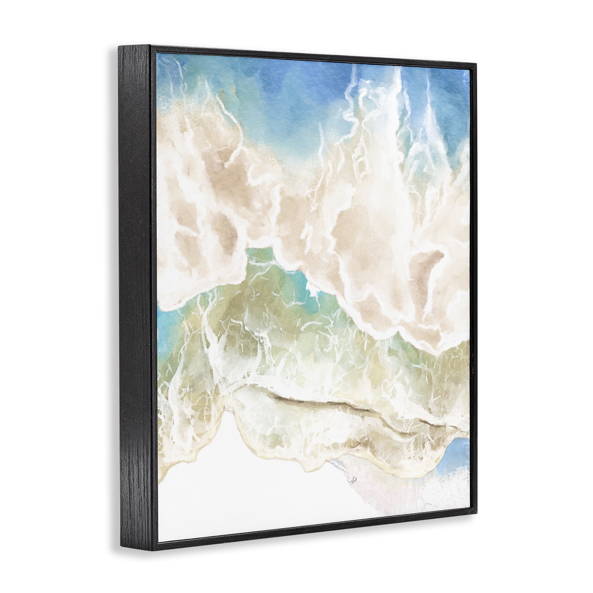 Stupell Industries Washed Away Tide Abstract Black Framed Giclee Art, design by Jesse Keith