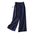 thumbnail image 5 of Women's High Waisted Cropped Wide Leg Pants Summer Loose Travel Work, 5 of 9