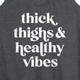 thumbnail image 3 of Instant Message - Thick Thighs Healthy Vibes - Women's Racerback Tank Top, 3 of 6