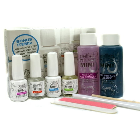 Gel Bases - NEW Gelish Complete Basix Gel Nail Polish Starter Kit Package - Base Top Remove