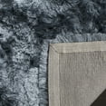thumbnail image 6 of SAFAVIEH Ocean Trellis Solid Plush Polyester Shag Area Rug, Slate, 2' x 3', 6 of 9