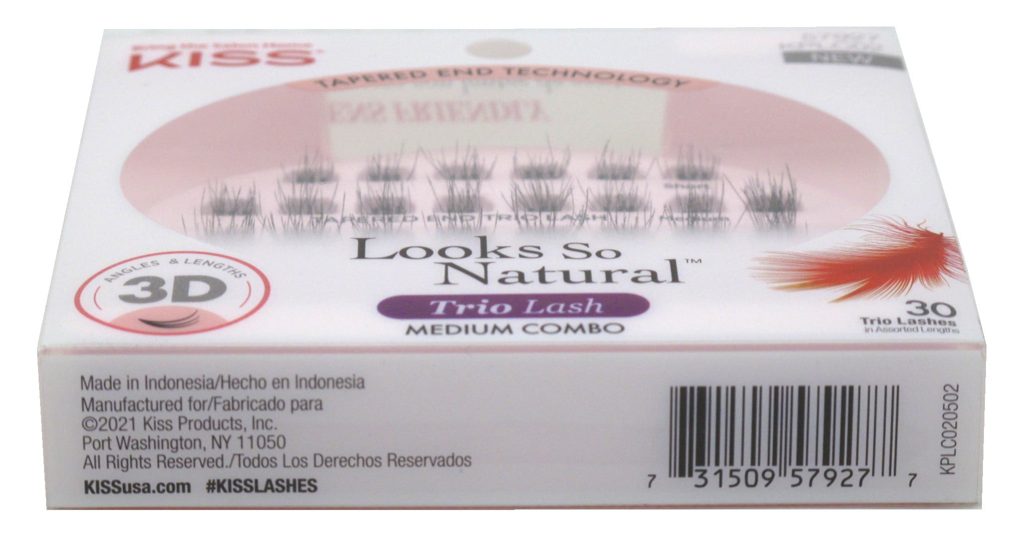 Kiss Looks So Natural Trio Lashes Medium Combo 30 Count (Pack of 3)