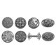 thumbnail image 1 of Paquete de 8 broches con escudo , broche de para proteger , sujetadores de ropa, capa, chal, bufanda, Pin de solapa, 1 of 9