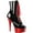 Black/Red Chrome Patent, variant on Women's Pleaser Delight 1020