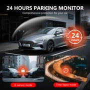 4K Dash Cam Front and Rear Inside,4K+1080 Full HD Dash Camera,STARVIS 2 Sensor,Built in 5GHz WiFi & GPS Car Camera,2.4 IPS Screen, 64GB SD Card,App Control,170°Wide Angle, 24H Parking Mode