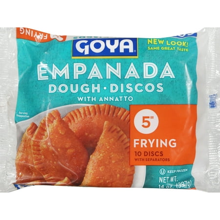 GOYA Empanada Discos Dough Turnover Pastries with Annatto, 14 oz (Frozen)