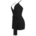 thumbnail image 4 of Akmipoem Sexy Short Rompers Playsuit for Women Plus Sexy Wrap Deep V Neck Sleeveless Jumpsuits, 4 of 6